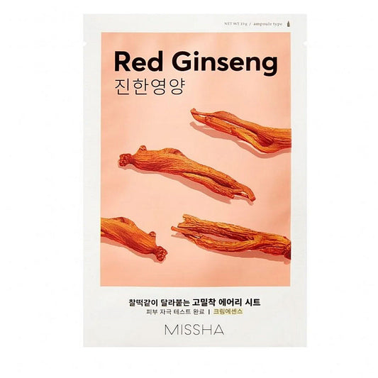 MISSHA Airy Fit Sheet Mask Red Ginseng – Подхранваща тъканна маска с червен женшен 19 g