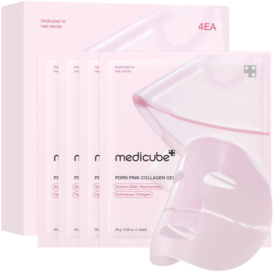 Medicube Salmon DNA PDRN Pink Collagen Jelly Gel Mask 4 бр. – корейска нощна желеобразна маска за лице