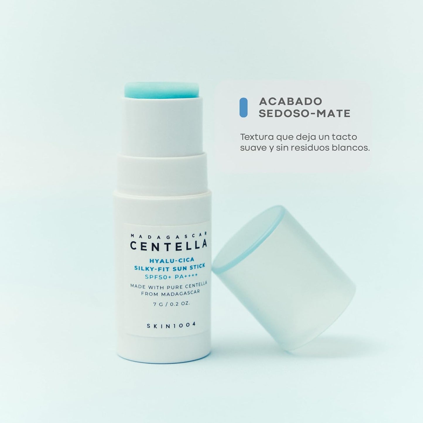 Skin1004 Madagascar Centella Hyalu-Cica Silky-Fit Sun Stick SPF50+ PA++++ – 7 г – корейски слънцезащитен стик с центела