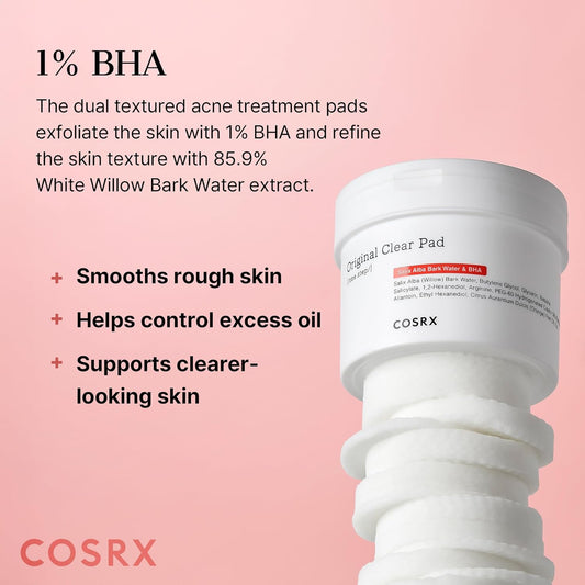 COSRX Original Clear Pad 70 бр. – ексфолиращи и почистващи падове за проблемна кожа (AHA/BHA)