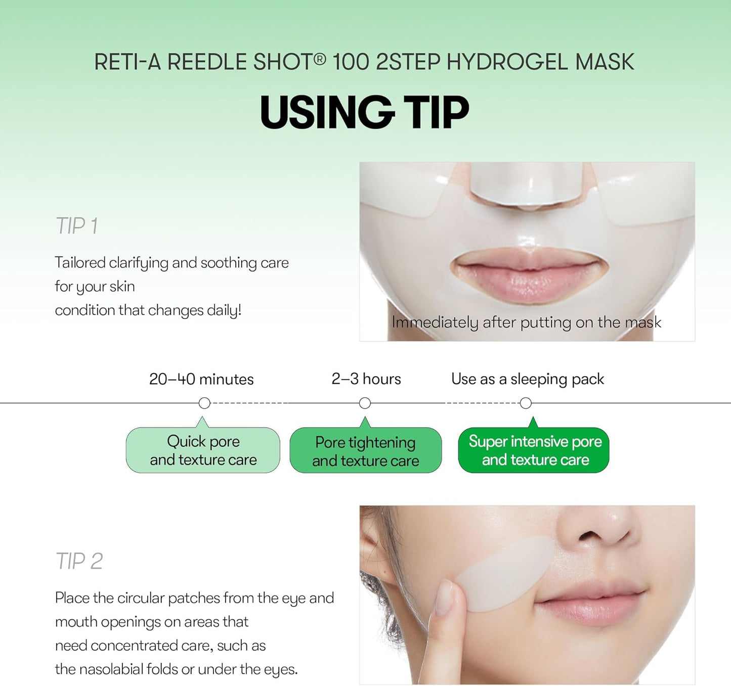 VT Cosmetics Reti-A Reedle Shot 100 2-Step Hydrogel Mask – корейска двустъпкова хидрогел маска с ретинол и микроигли
