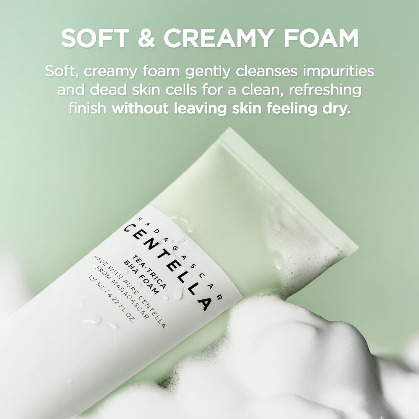 Skin1004 Madagascar Centella Teatrica BHA Foam 125 мл – почистваща пяна с чаено дърво и центела за проблемна кожа