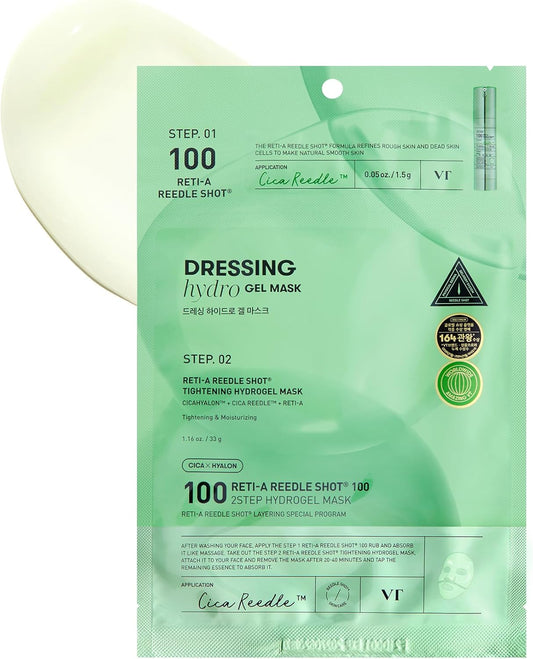 VT Cosmetics Reti-A Reedle Shot 100 2-Step Hydrogel Mask – корейска двустъпкова хидрогел маска с ретинол и микроигли