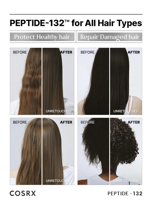 COSRX Peptide-132 Hair Bonding Shampoo – корейски заздравяващ шампоан за скалп и коса (ежедневна грижа против пърхот)
