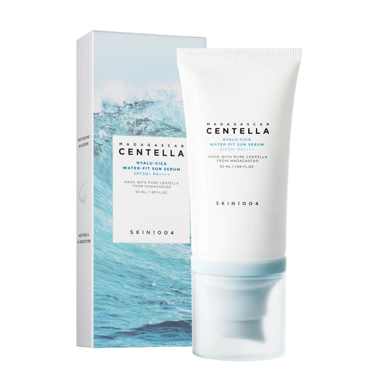 Skin1004 Madagascar Centella Hyalu-Cica Water-Fit Sun Serum 50 мл SPF50+ PA++++ – корейски слънцезащитен серум с центела и хиалурон