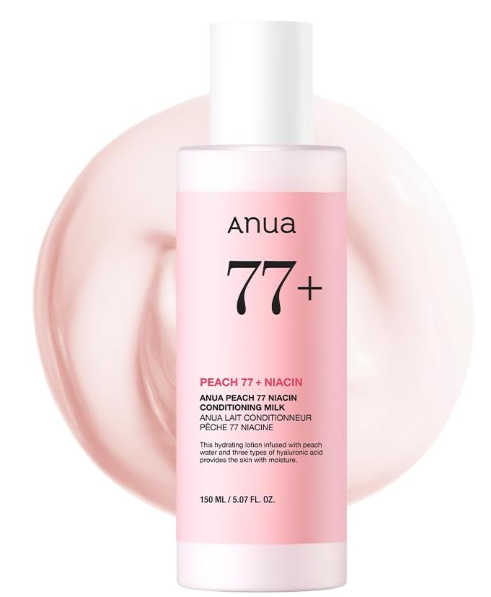 ANUA Peach 77% Niacin Conditioning Milk 150 мл – корейско мляко за лице с праскова и ниацинамид