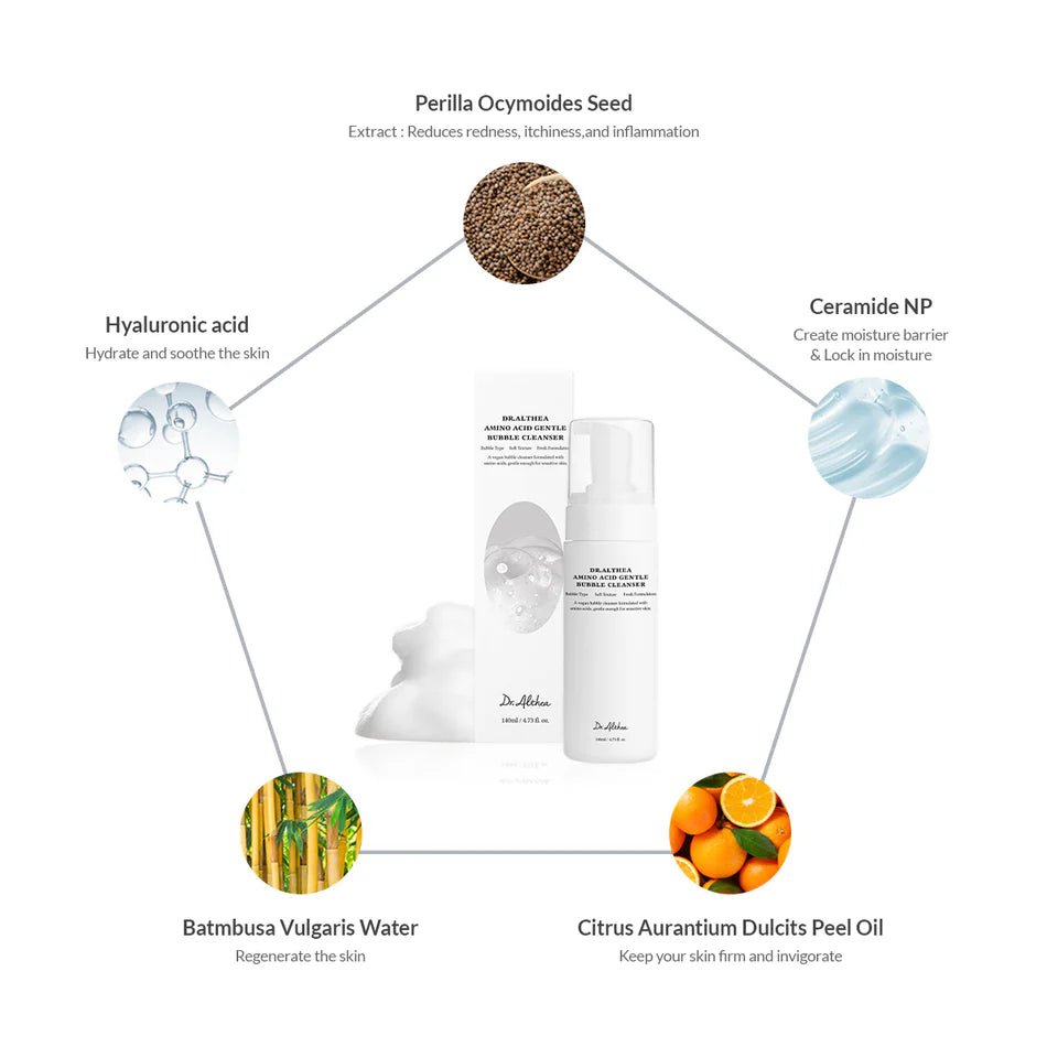 Dr. Althea Amino Acid Gentle Bubble Cleanser 140 мл – нежен почистващ мус с аминокиселини