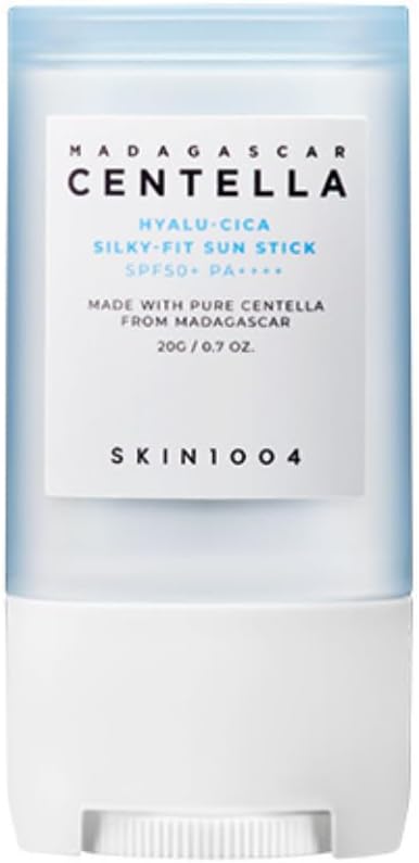 Skin1004 Madagascar Centella Hyalu-Cica Silky-Fit Sun Stick SPF50+ PA++++ – 20 г – копринен слънцезащитен стик с центела