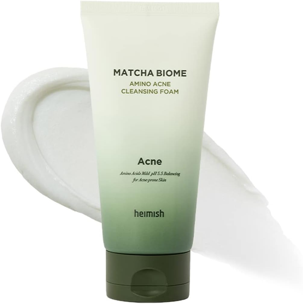 Heimish Matcha Biome Amino Acne Cleansing Foam 150 мл – почистваща пяна против акне с мача и аминокиселини