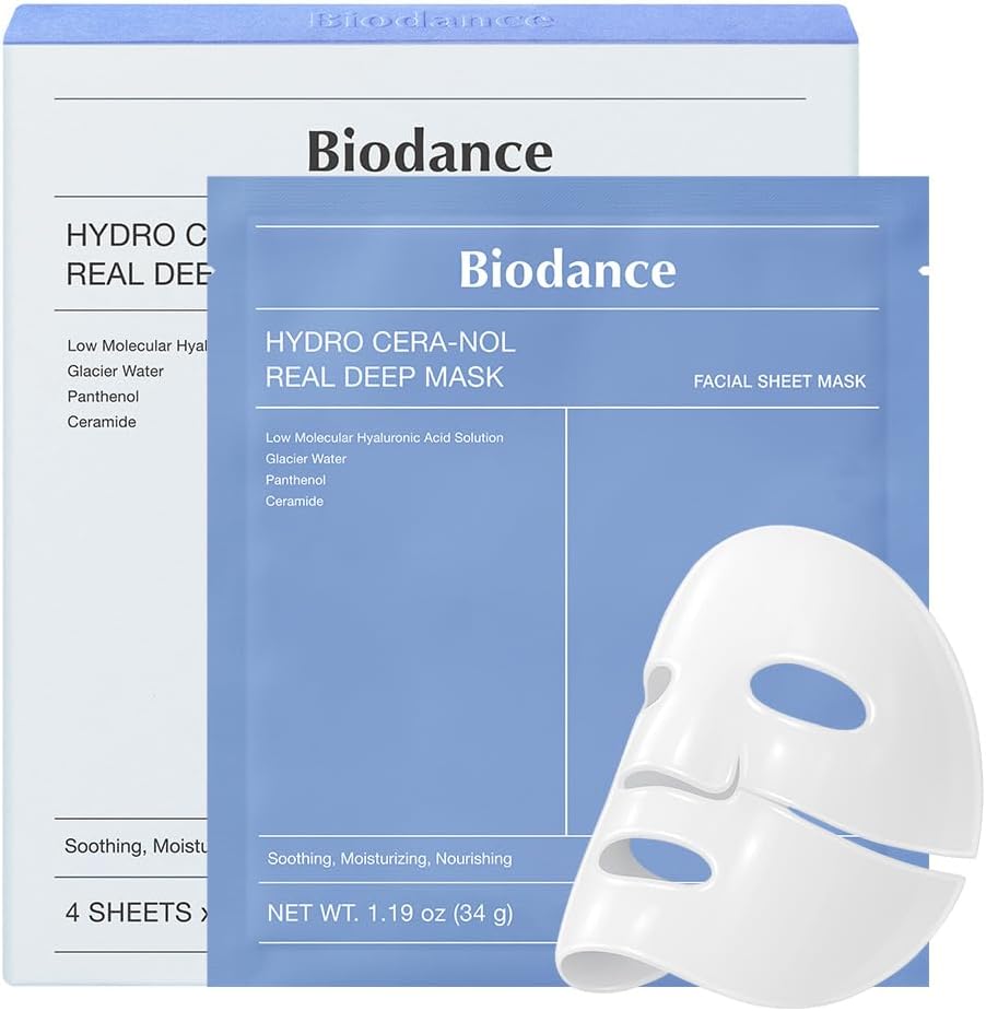 Biodance Hydro Cera-Nol Real Deep Mask 4 бр. × 34 г – корейска дълбоко хидратираща маска с церамиди