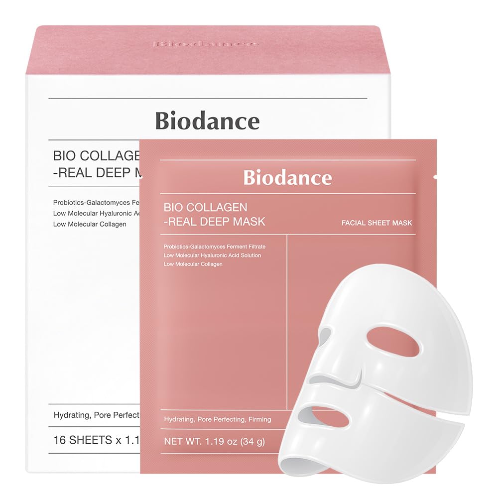 Biodance Bio Collagen Real Deep Mask 4бр × 34 г – корейска дълбоко подхранваща колагенова маска