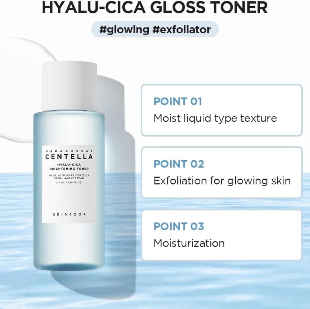 Skin1004 Hyalu-Cica Brightening Toner 30 мл – хидратиращ и озаряващ тоник с мадагаскарска центела