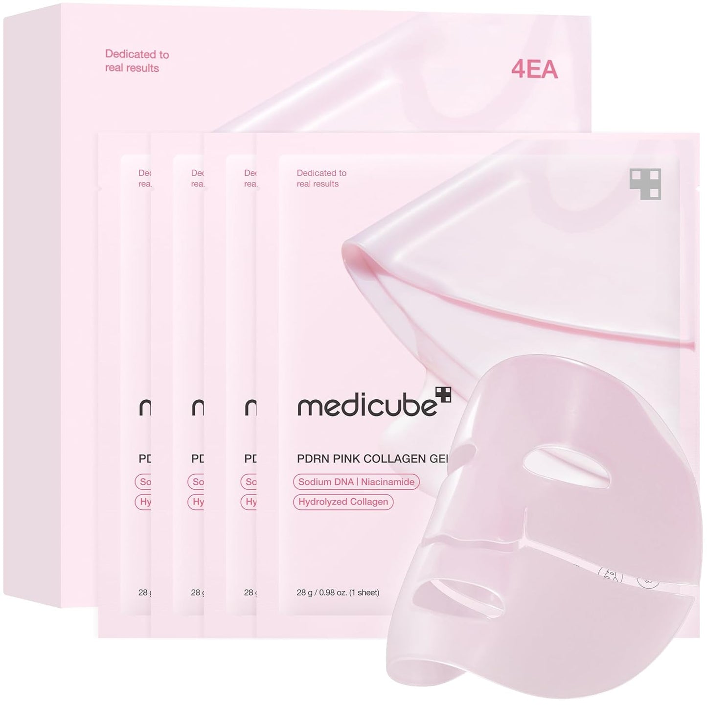 Medicube Salmon DNA PDRN Pink Collagen Jelly Gel Mask 4 бр. – корейска нощна желеобразна маска за лице