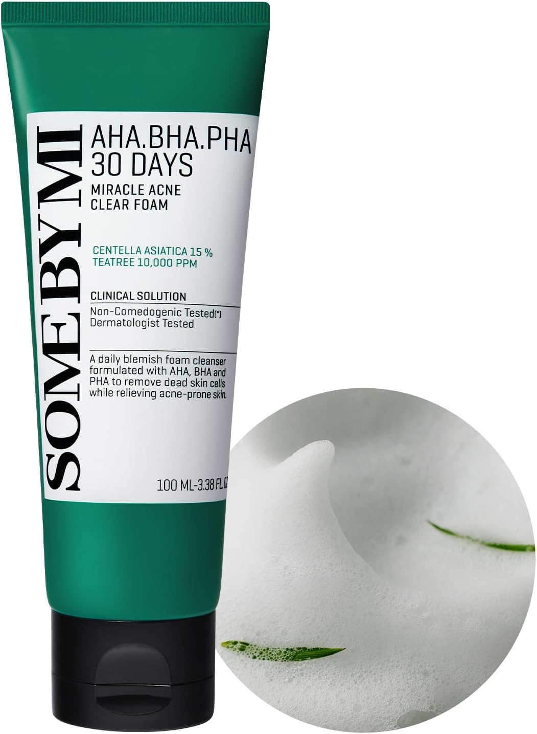 Some By Mi AHA.BHA.PHA Miracle Acne Clear Foam 100 мл – корейска почистваща пяна против акне с AHA, BHA и PHA.