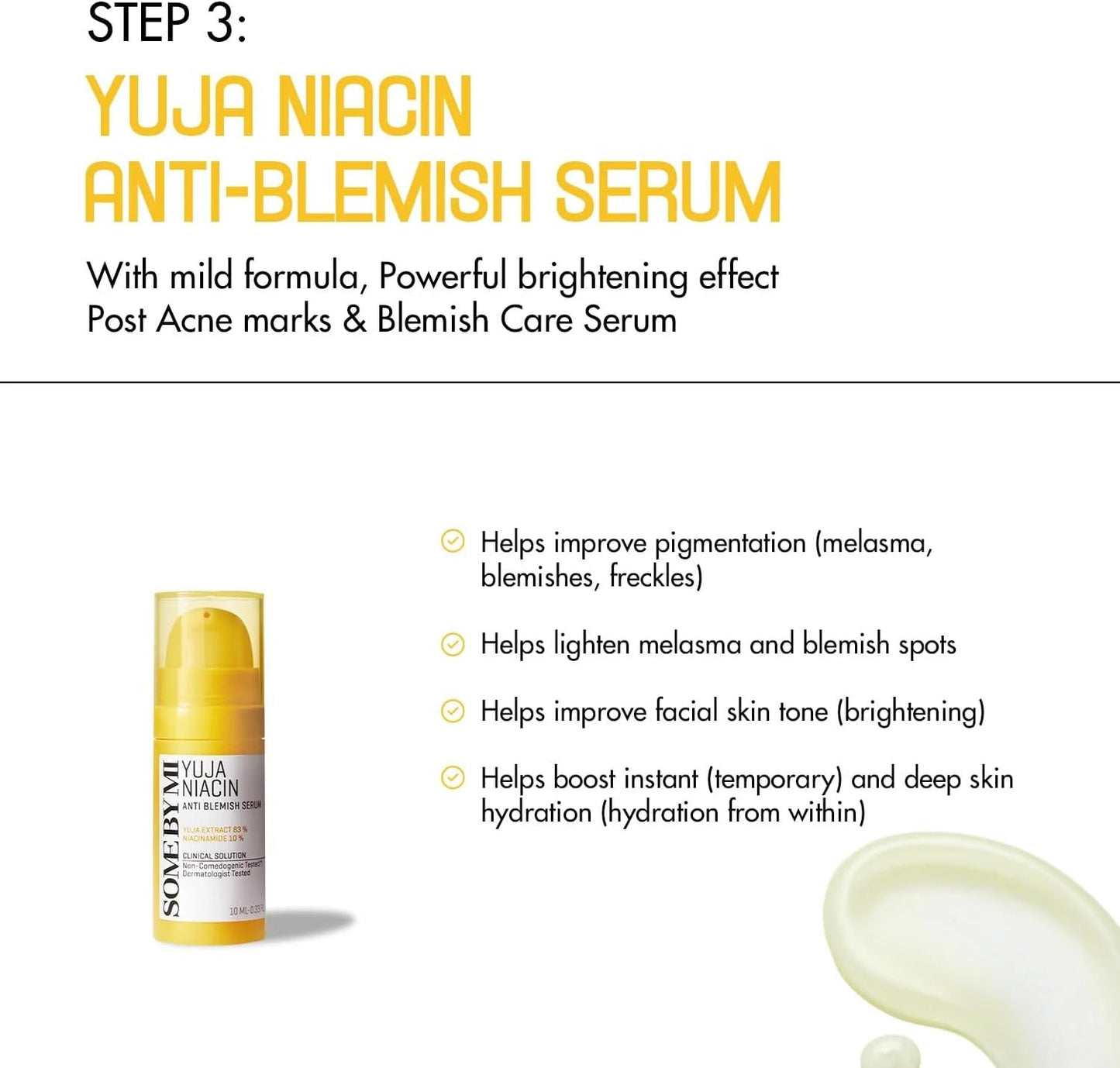SOME BY MI Yuja Niacin Anti-Blemish Starter Kit – комплект за изсветляване и хиперпигментации (почистващ гел, тонер, серум, крем).