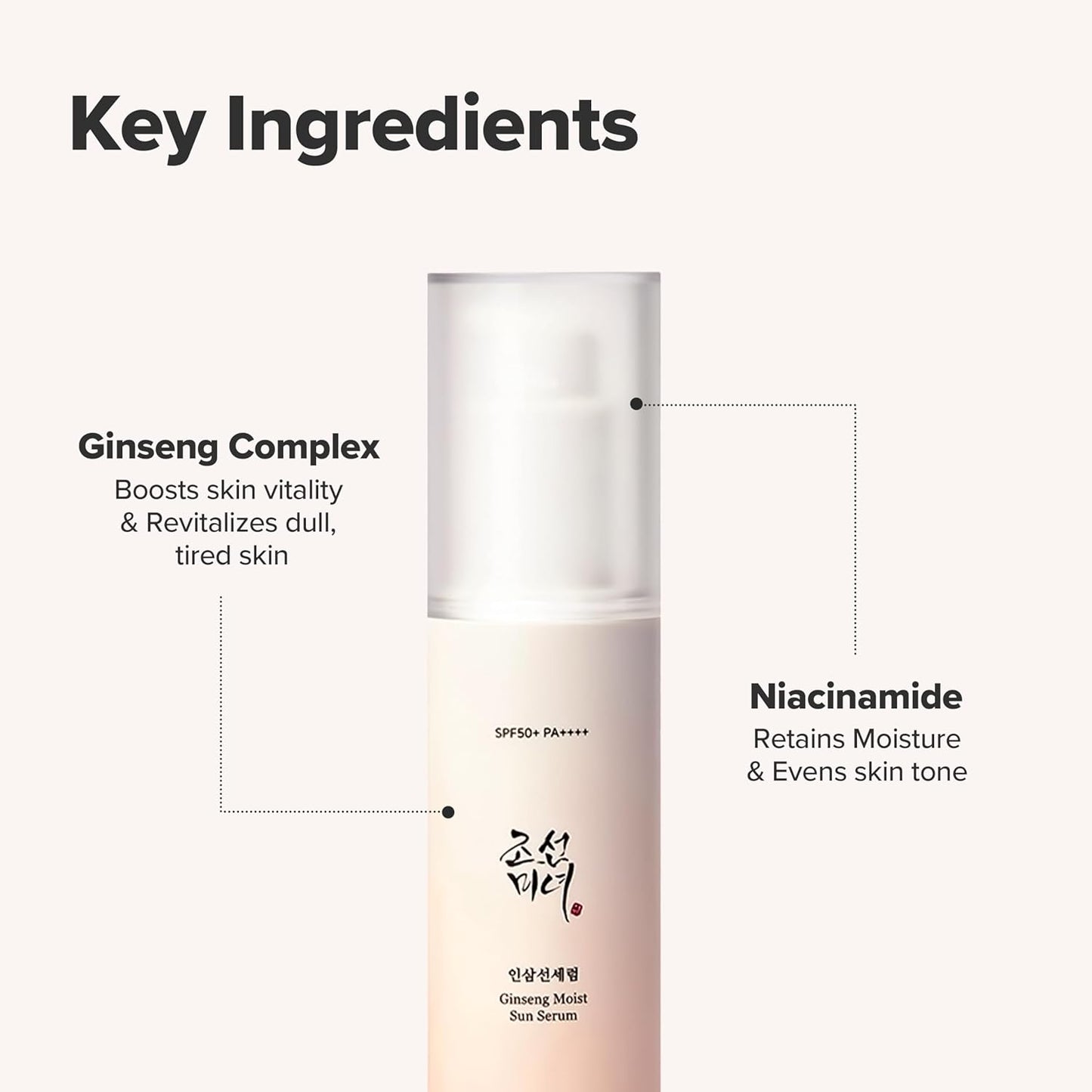 Beauty of Joseon Ginseng Sun Serum SPF 50 PA++++ 50 мл – корейски слънцезащитен серум с женшен и ниацинамид