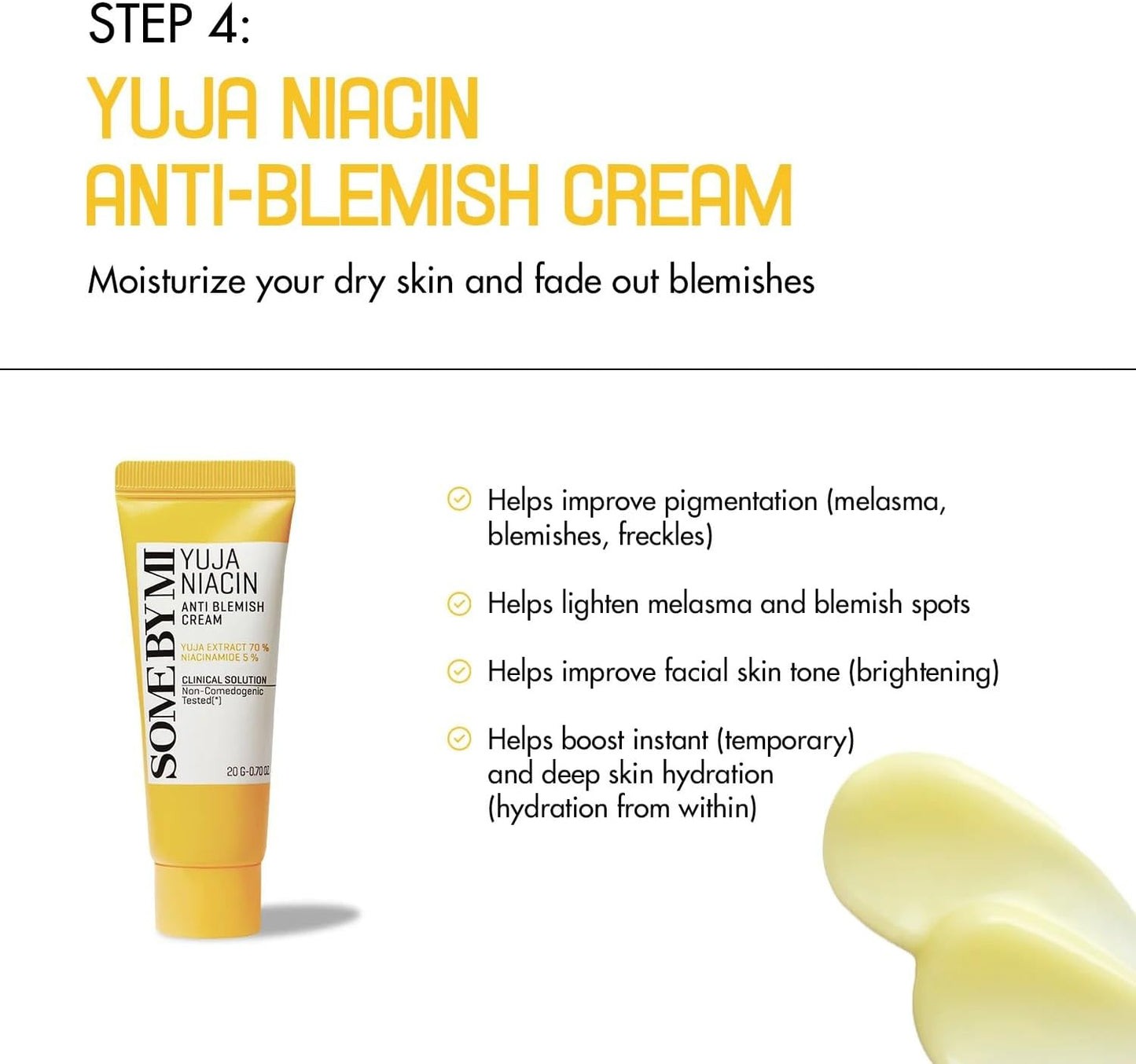 SOME BY MI Yuja Niacin Anti-Blemish Starter Kit – комплект за изсветляване и хиперпигментации (почистващ гел, тонер, серум, крем).