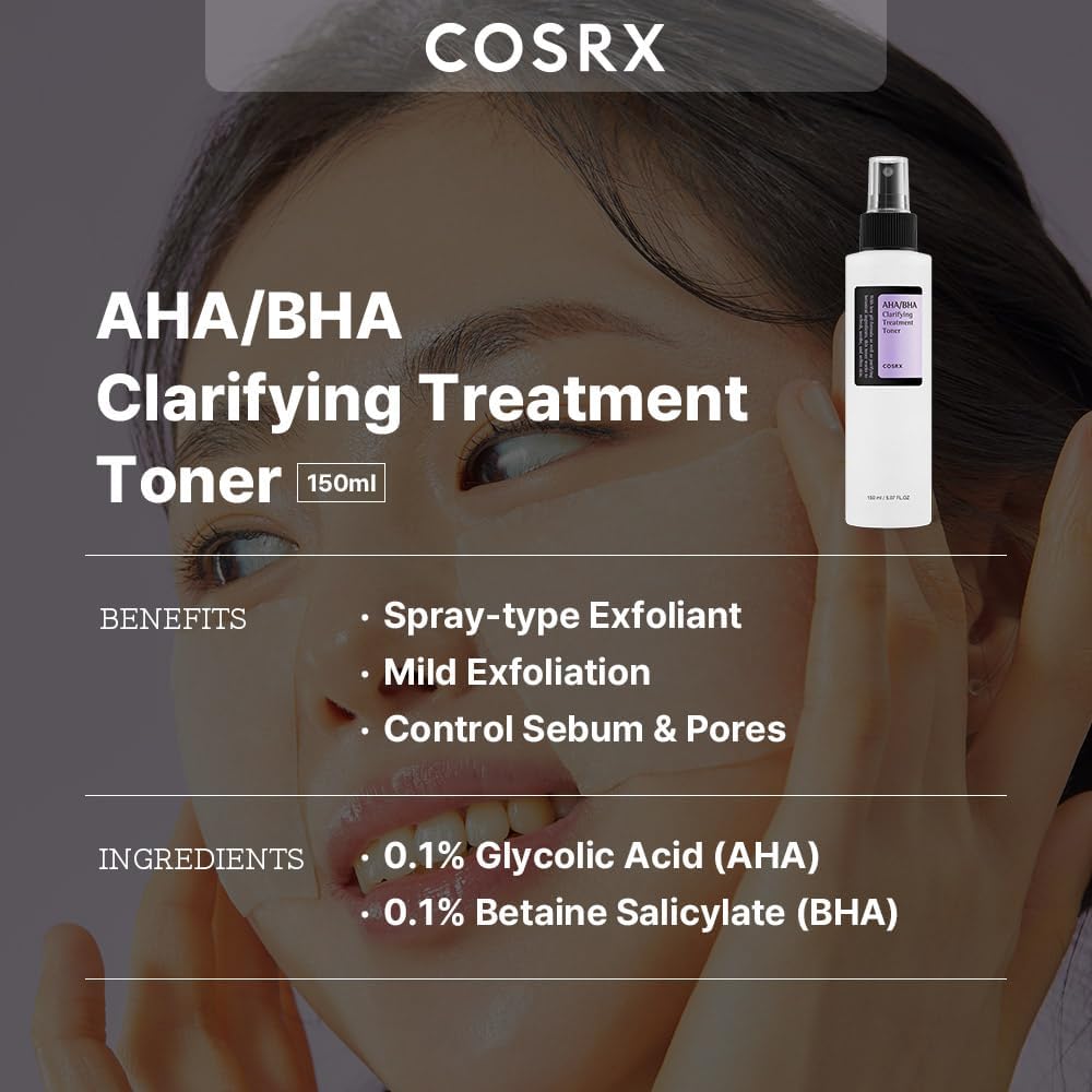 COSRX AHA/BHA Clarifying Treatment Toner 150 мл – корейски ексфолиращ тоник за по-чиста и гладка кожа