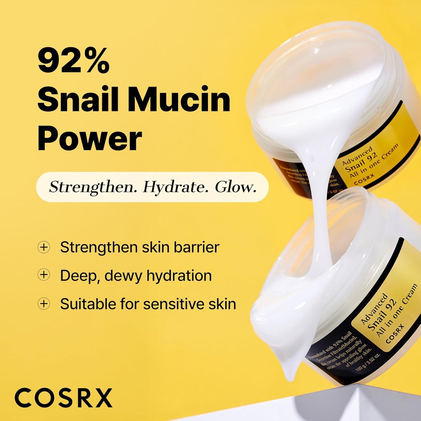 COSRX Advanced Snail 92 All In One Cream 100 мл – регенериращ крем за лице с 92% муцин от охлюв