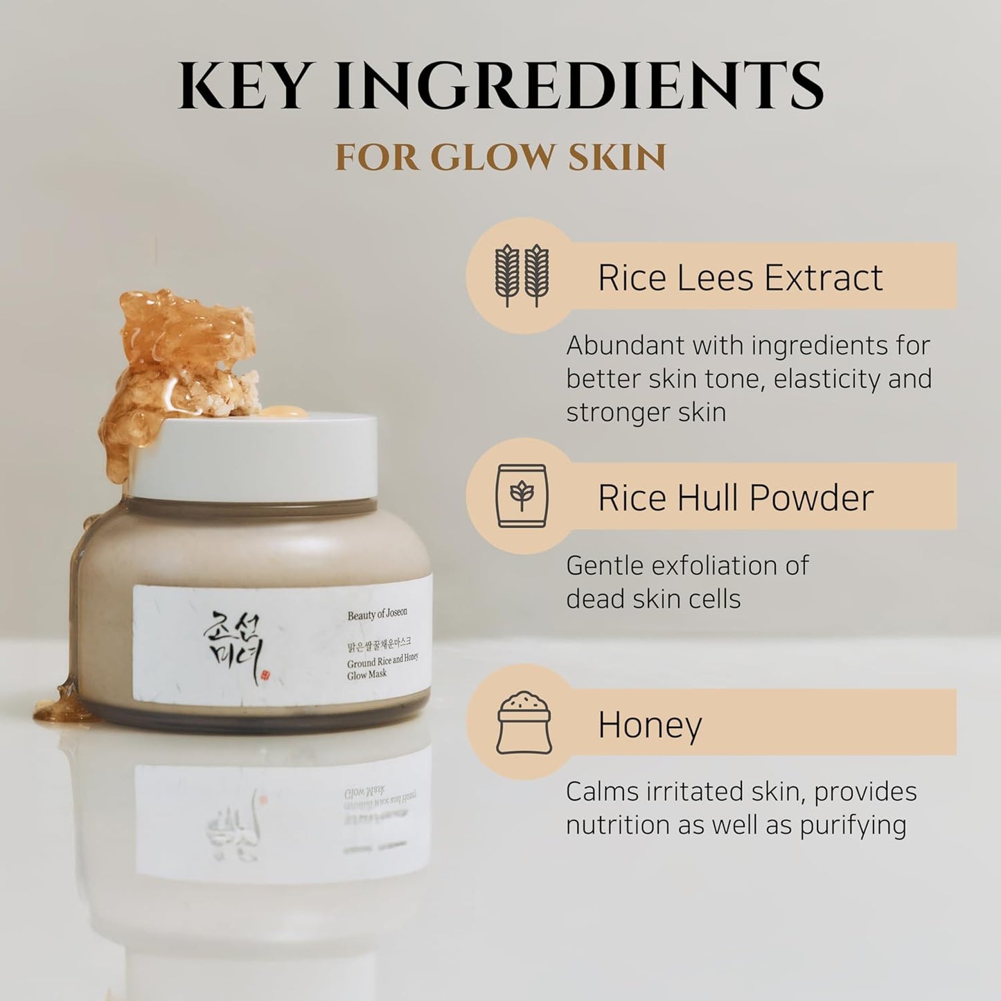 Beauty of Joseon Ground Rice & Honey Glow Mask 150 мл – корейска озаряваща маска с ориз и мед