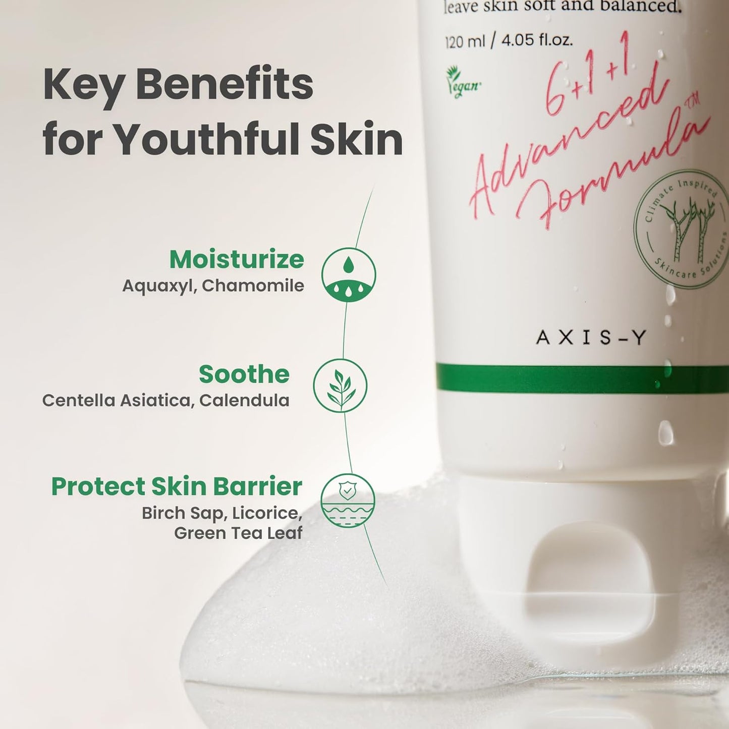 Axis-Y Sunday Morning Refreshing Cleansing Foam 120 мл – корейска освежаваща почистваща пяна за лице с нежна формула.