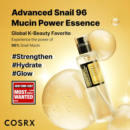 COSRX Advanced Snail 96 Mucin Power Essence 100 мл – регенерираща есенция с 96% охлювена муцин за хидратация и възстановяване