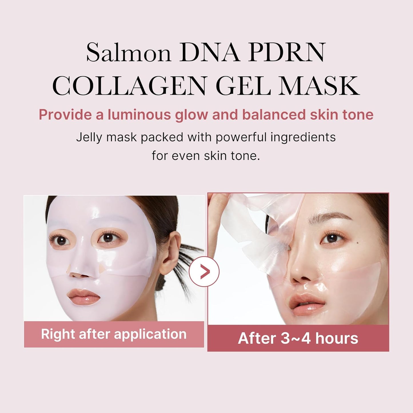 Medicube Salmon DNA PDRN Pink Collagen Jelly Gel Mask 4 бр. – корейска нощна желеобразна маска за лице