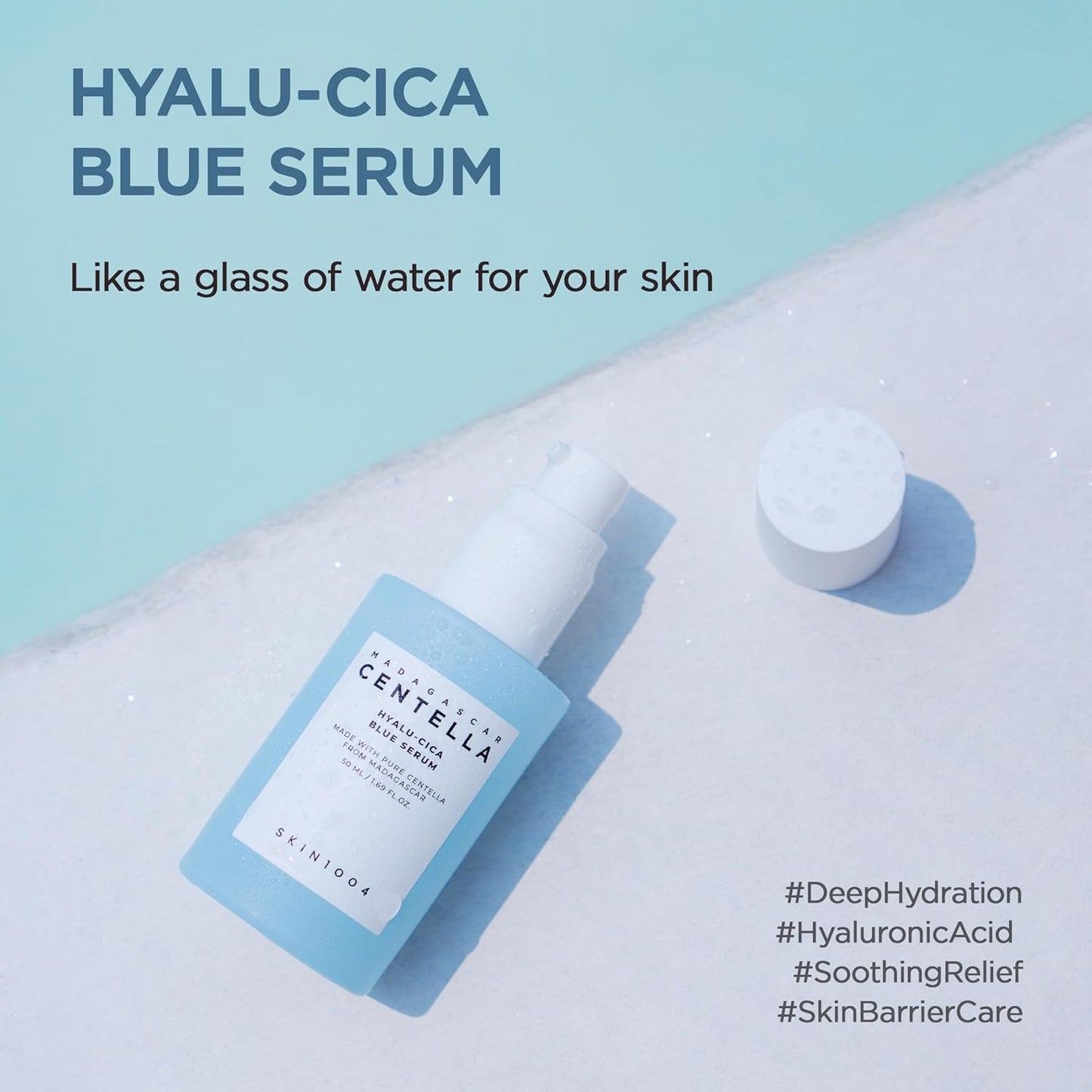 Skin1004 Hydrating & Soothing Madagascar Centella Hyalu-Cica Blue Serum – хидратиращ и успокояващ серум