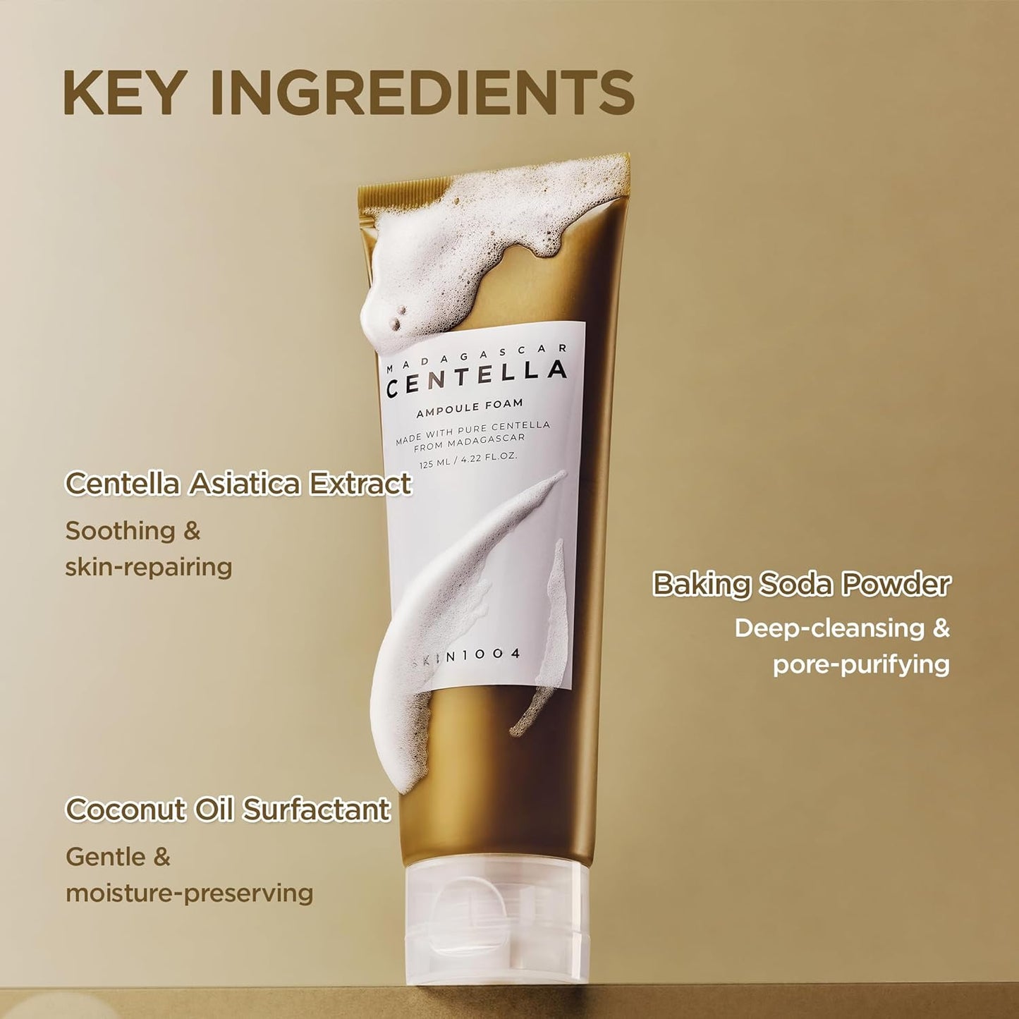 Skin1004 Madagascar Centella Ampoule Foam 125 мл – корейска нежна почистваща пяна с центела
