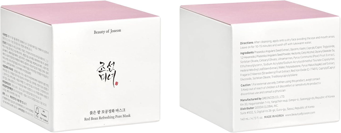 Beauty of Joseon Red Bean Refreshing Pore Mask 140 мл – корейска почистваща маска за пори с червен боб