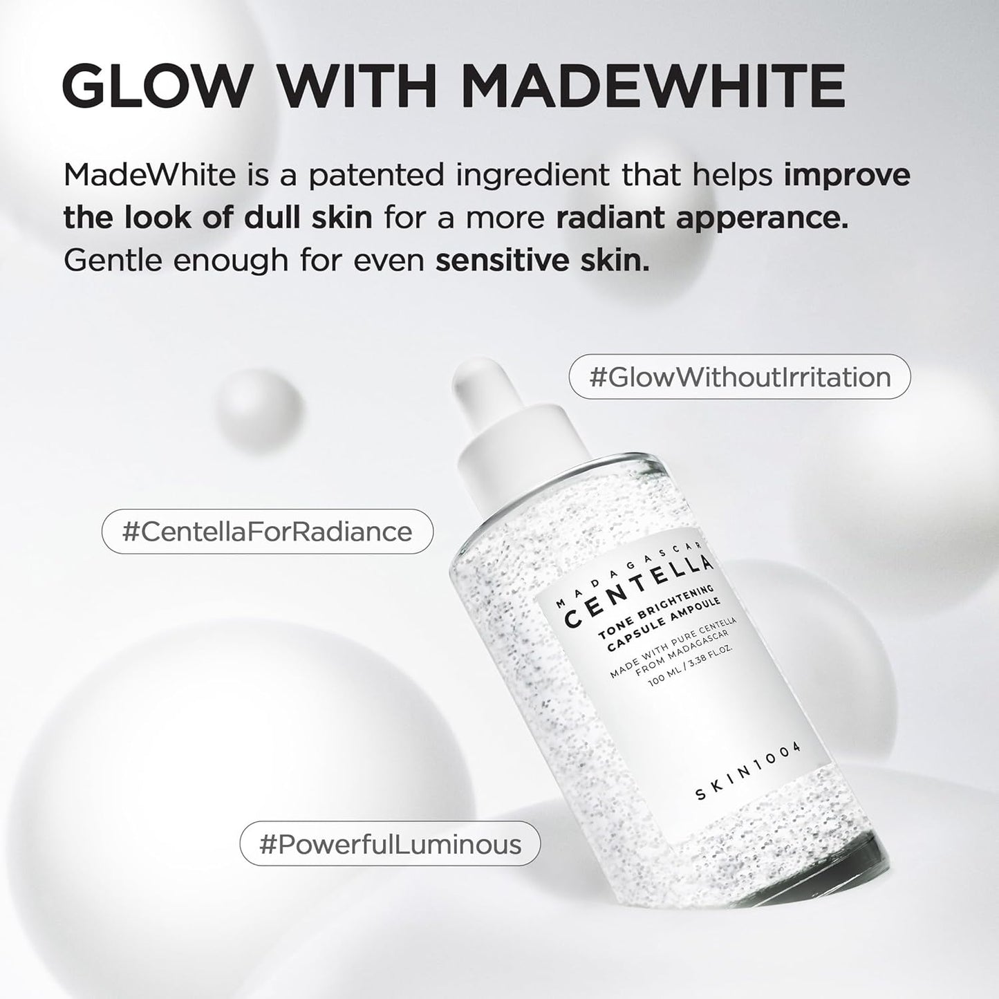 Skin1004 Madagascar Centella Tone Brightening Capsule Ampoule 50 мл – корейска изсветляваща ампула с капсули и центела.