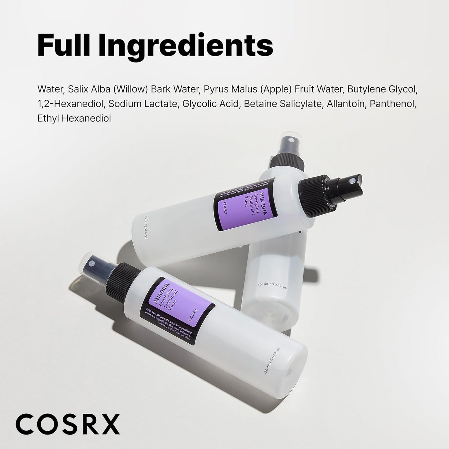COSRX AHA/BHA Clarifying Treatment Toner 150 мл – корейски ексфолиращ тоник за по-чиста и гладка кожа