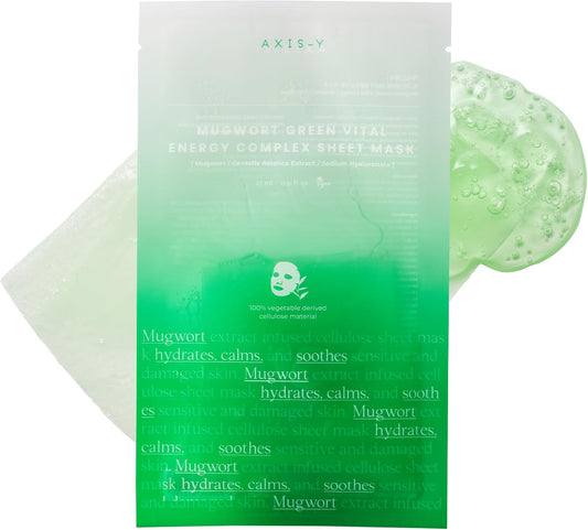 AXIS-Y 61% Mugwort Green Vital Energy Complex Sheet Mask – успокояваща и хидратираща шийт маска