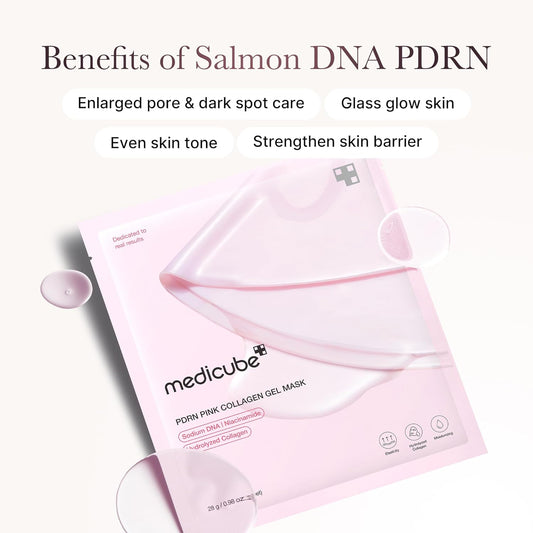 Medicube Salmon DNA PDRN Pink Collagen Jelly Gel Mask 4 бр. – корейска нощна желеобразна маска за лице