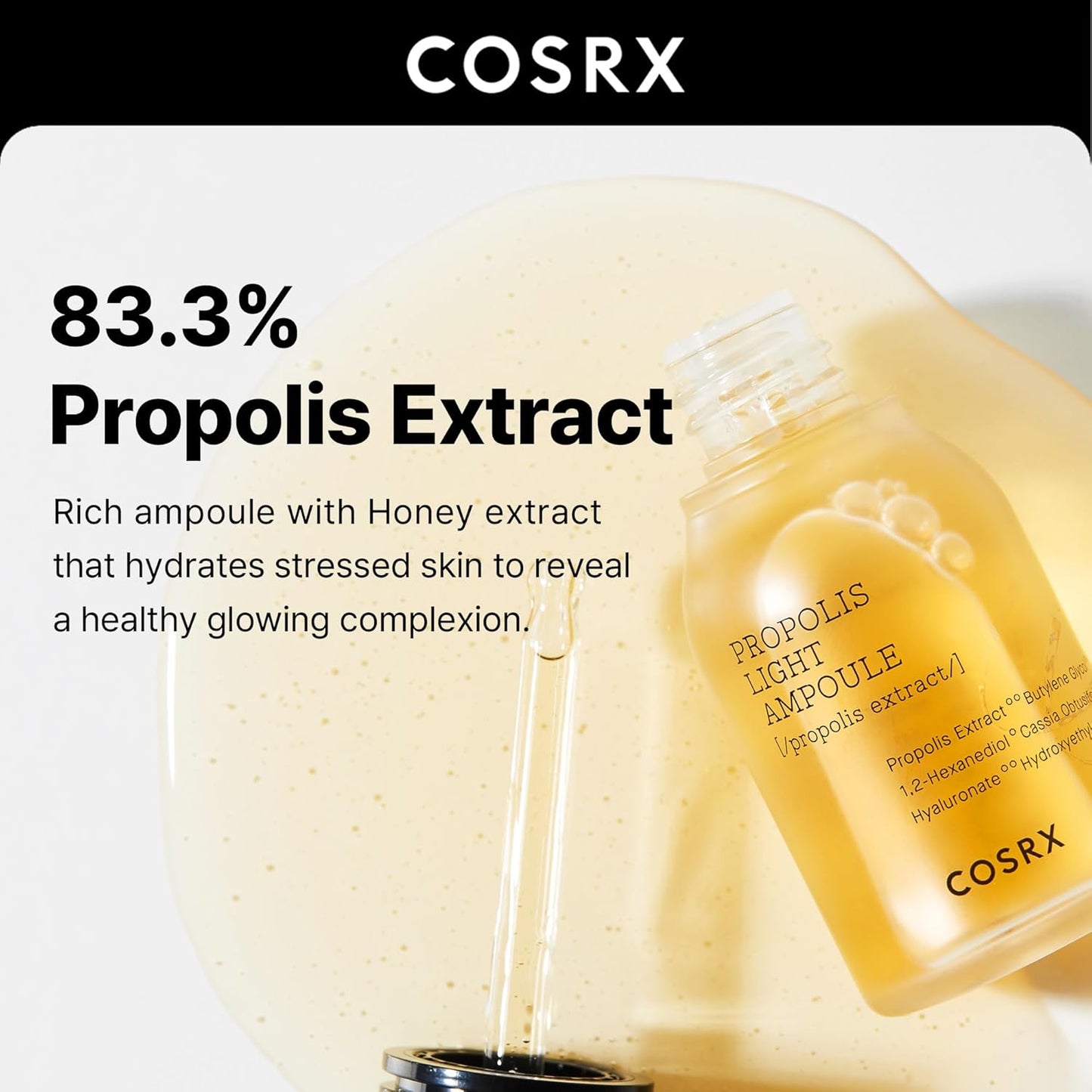 COSRX Full Fit Propolis Light Ampoule 30 мл – корейска прополисова ампула за сияйна и успокоена кожа