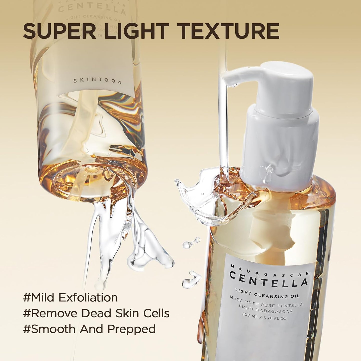 Skin1004 Madagascar Centella Light Cleansing Oil 200 мл – корейско почистващо олио с центела за нежно двойно почистване.