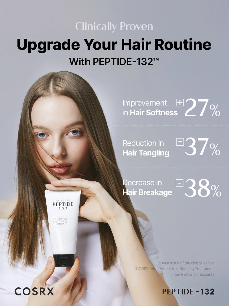 COSRX Peptide-132 Ultra Perfect Hair Bonding Treatment 120 мл – корейска възстановяваща терапия за коса с пептиди