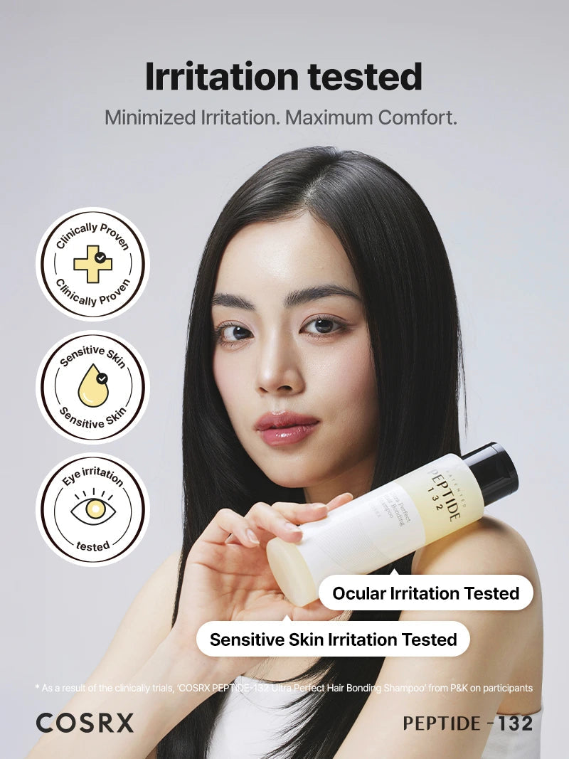 COSRX Peptide-132 Hair Bonding Shampoo – корейски заздравяващ шампоан за скалп и коса (ежедневна грижа против пърхот)