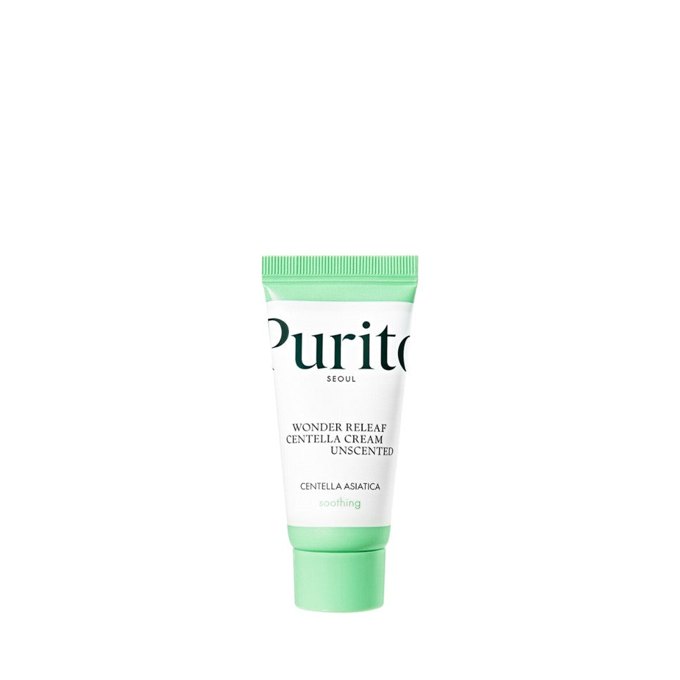 Purito Wonder Releaf Centella Cream Unscented 15 мл – корейски успокояващ крем без аромат с центела